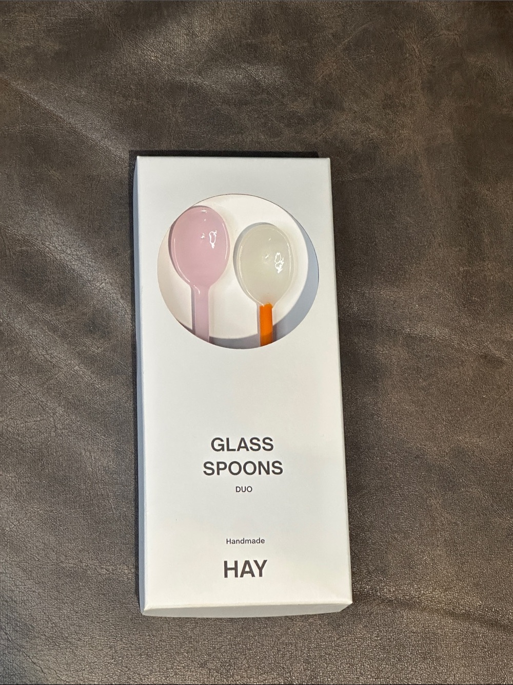 HAY Glass Spoons Duo in Pink and White